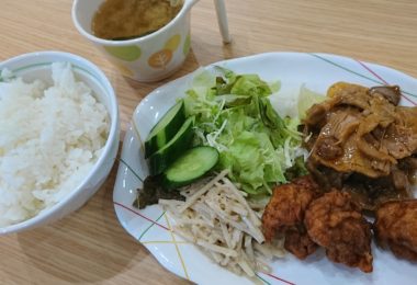 9月26日_豚ロースたれ焼きと鶏唐揚げ