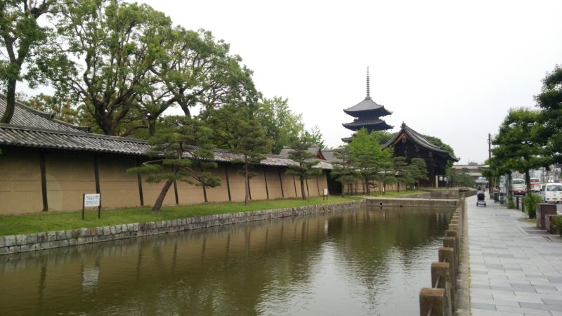 法隆寺五重の塔を眺める（数年前の夏の写真です）