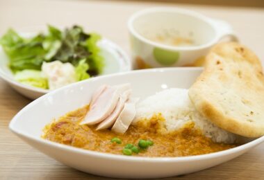 バターチキンカレー_サラダ_スープ_#330円