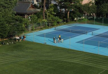 Photo Club_S2_Ayumi.W_屋上からテニスコートを望む