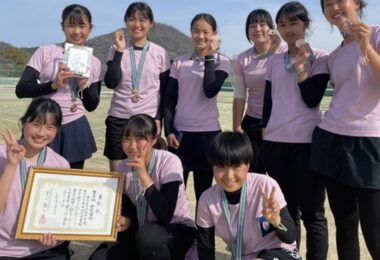 全国中学校選抜テニス選手権大会　第３位！